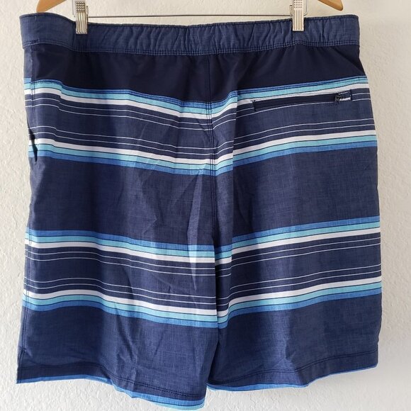 NWT - Speedo Blue Stripe Board Short Tech Volley W/Hydroliner - Size XXL (38/40) - Picture 2 of 4